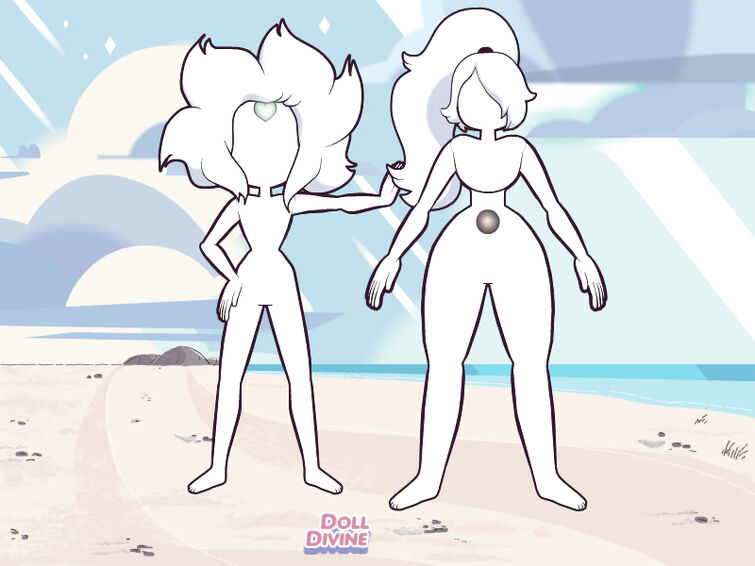 My two GemSona's fusing (and yes they are kissing they are in love)