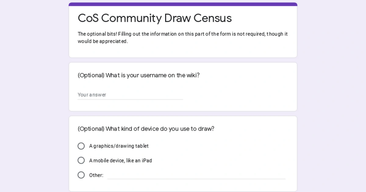 Community Drawing Census! | Fandom