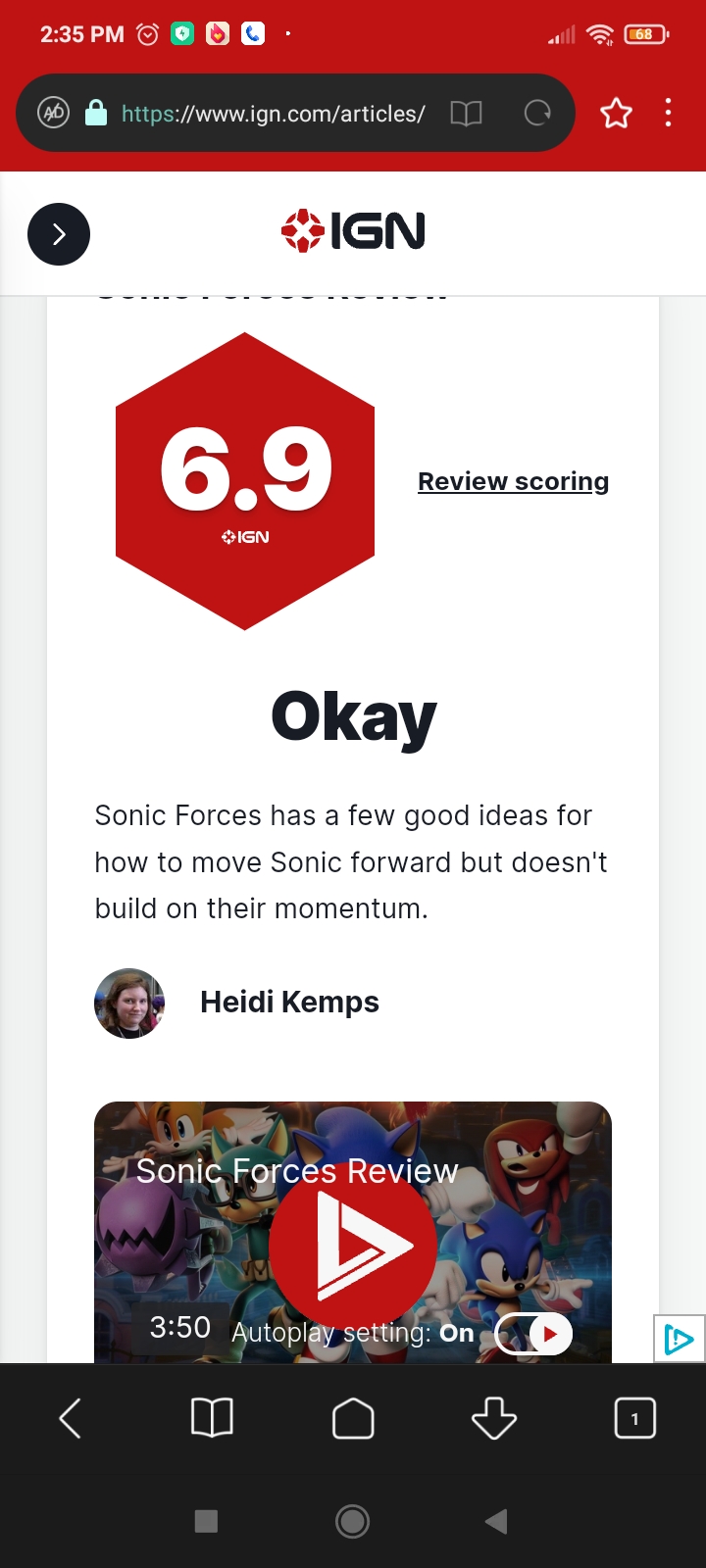 We all know IGN gave Sonic Frontiers 7/10, which is an alright but 