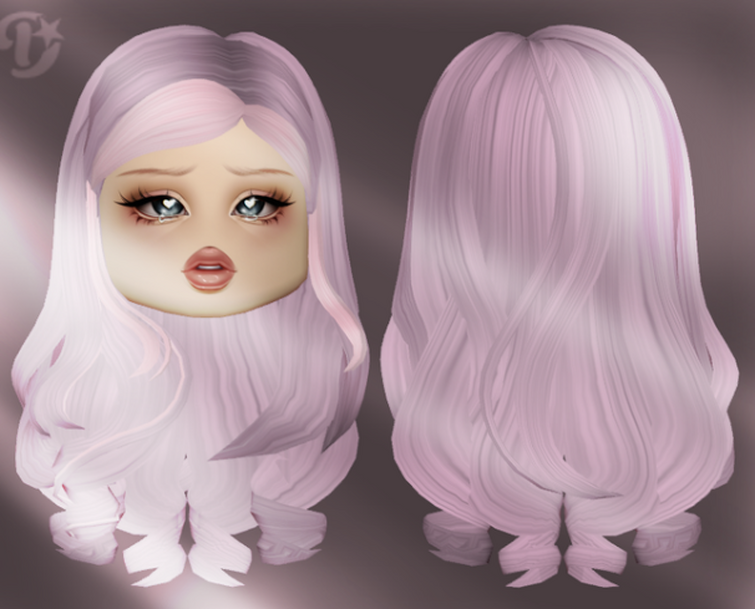 Popular Straight Long Hime Cut in Cotton Candy - Roblox