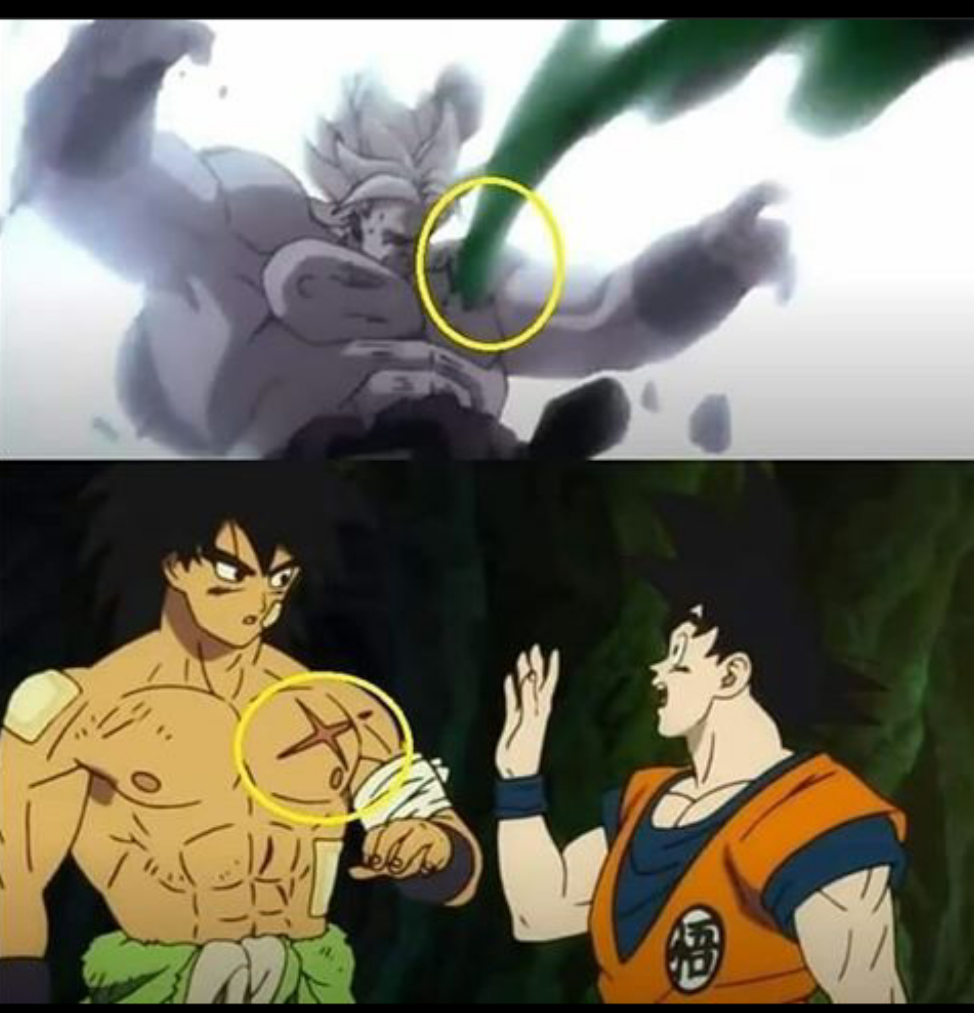 Goku owe him for the way broly ragdolled him 😭 #dragonball#dragonball