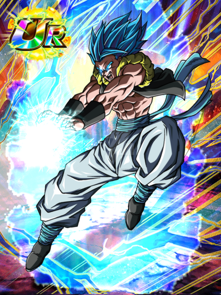 Made the gogeta form from sdbh into a card art Fandom