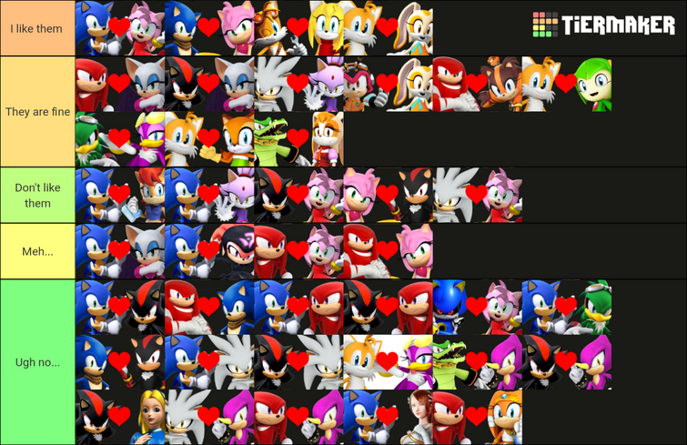 heres my sonic games tier list i hope u like it