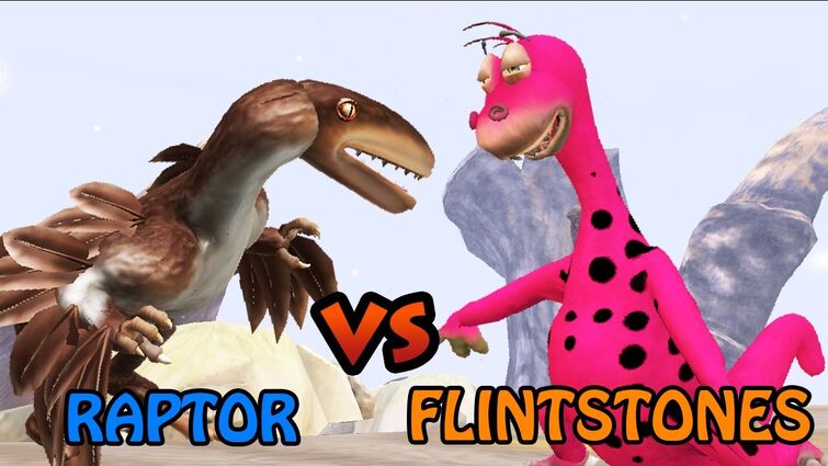 Raptor vs Dino (Flintstones) | Dino vs Cartoon [S1E5] | SPORE