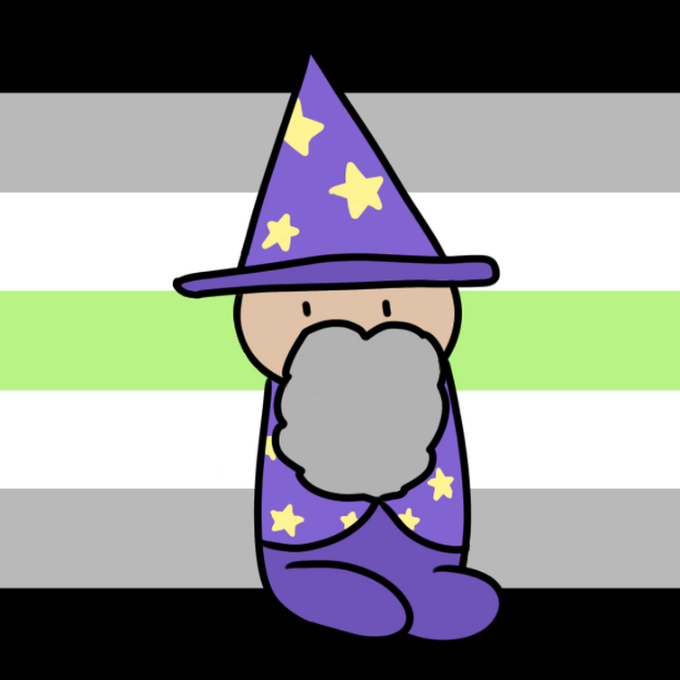 Wizard Holding Flag Changing Lgbt Flag Sticker - Wizard holding