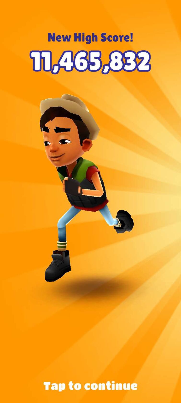 Subway Surfers, the best run score in the world 