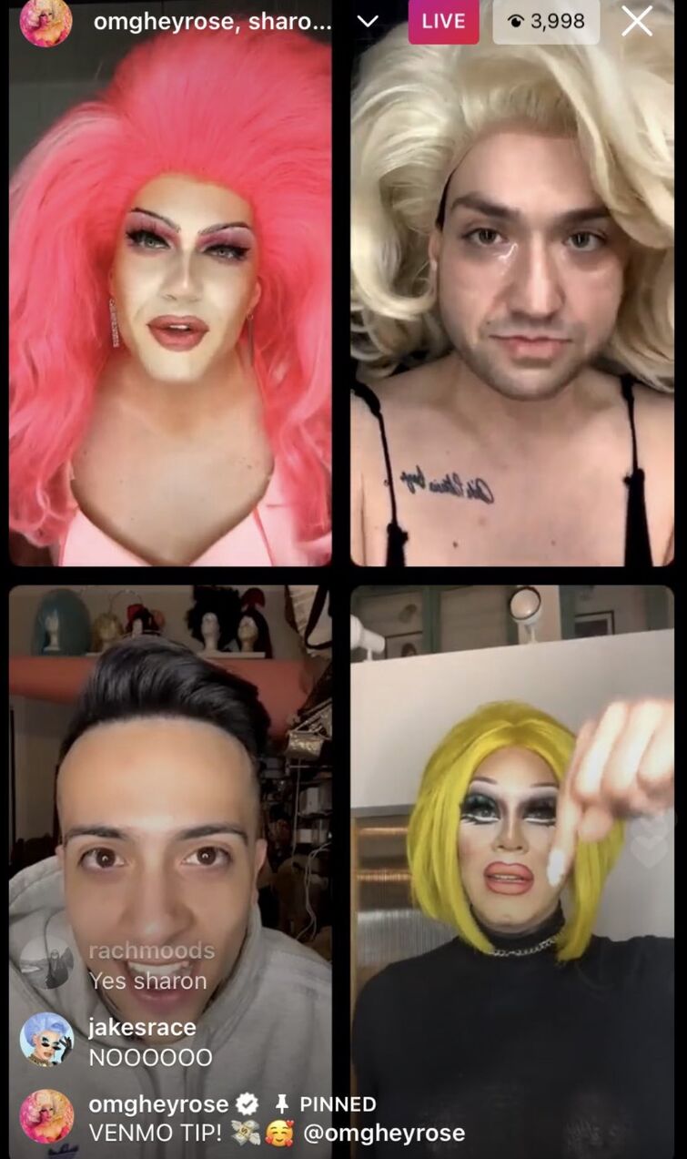 Not Rose Denali And Lagoona Going On An Instagram Live With Sharon Needles Ugh Im Tired Fandom