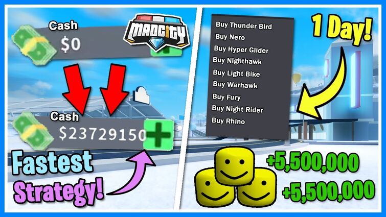 💰 HOW TO GET *5.5 MILLION* CASH IN 1 DAY IN MAD CITY! [Fastest Grinding Strategy!]