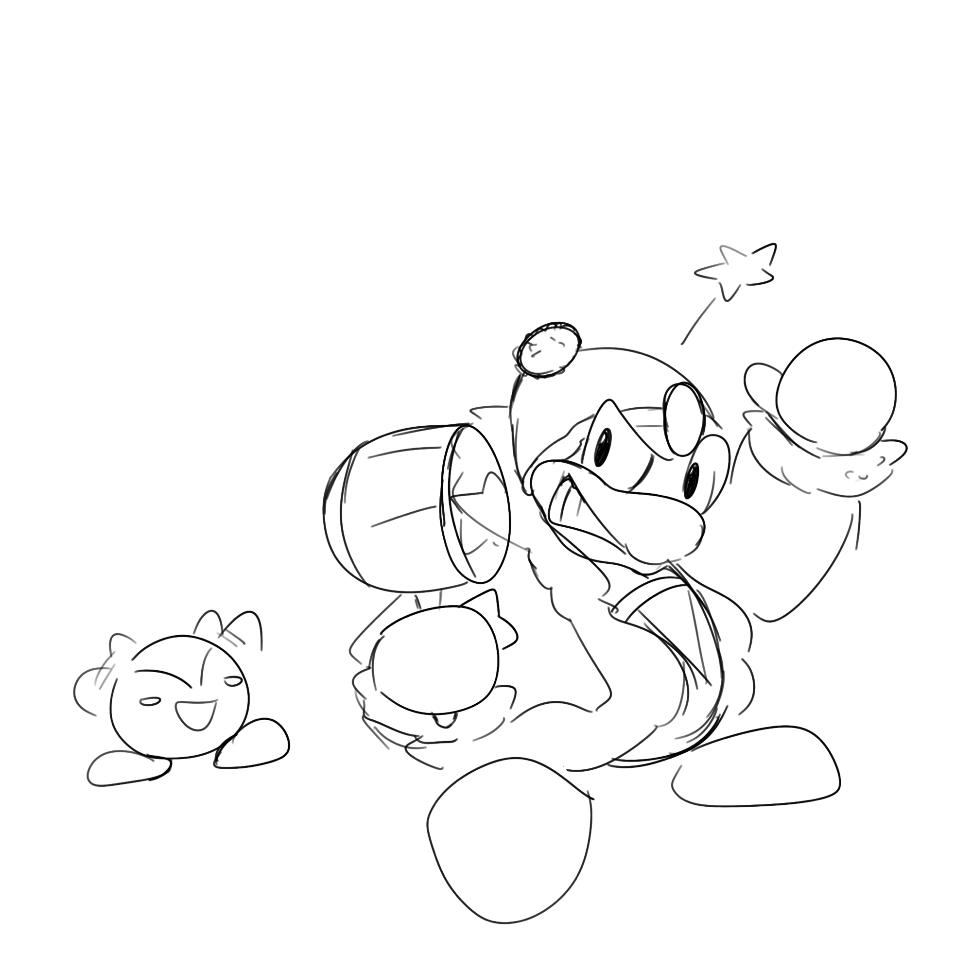 Here s a sketch of dedede i did for funsies fandom