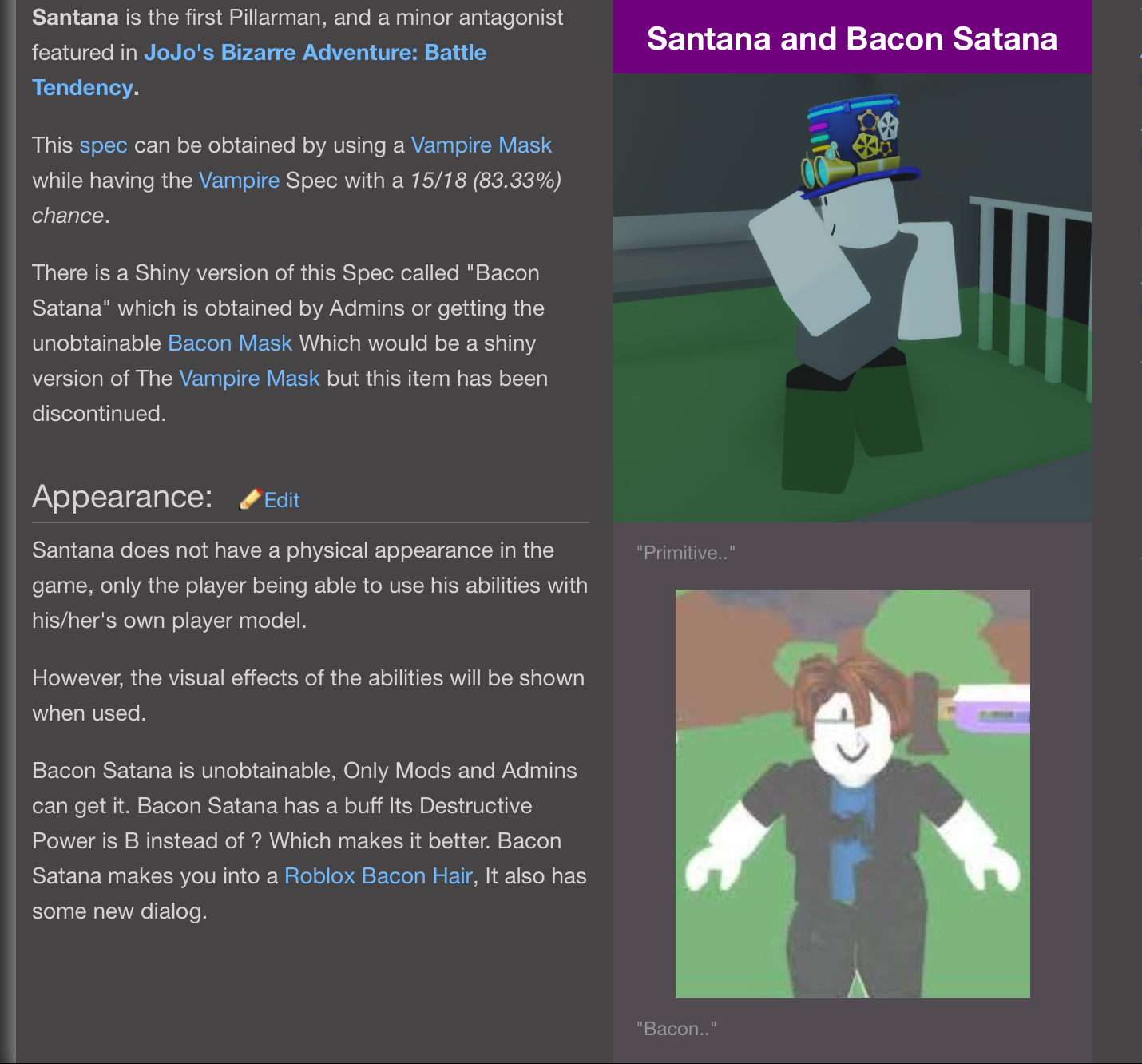 Bacon Santana Wtf Fandom - petition roblox admins bring back servers petition