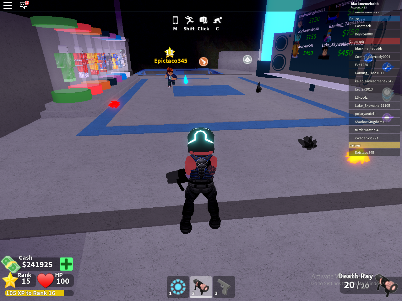 new death ray gun in roblox mad city