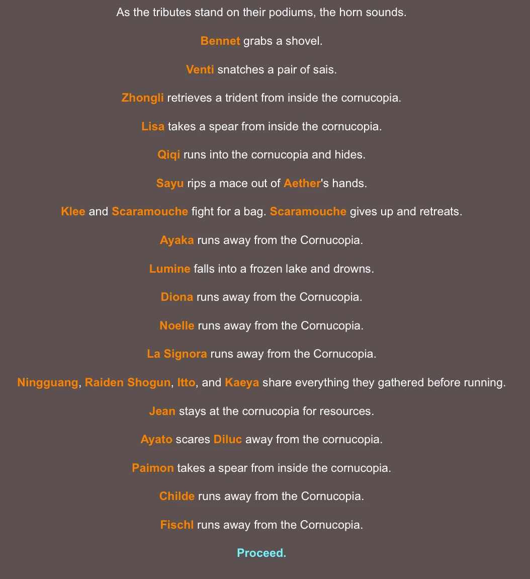 Genshin Hunger Games Pt 1 Fandom