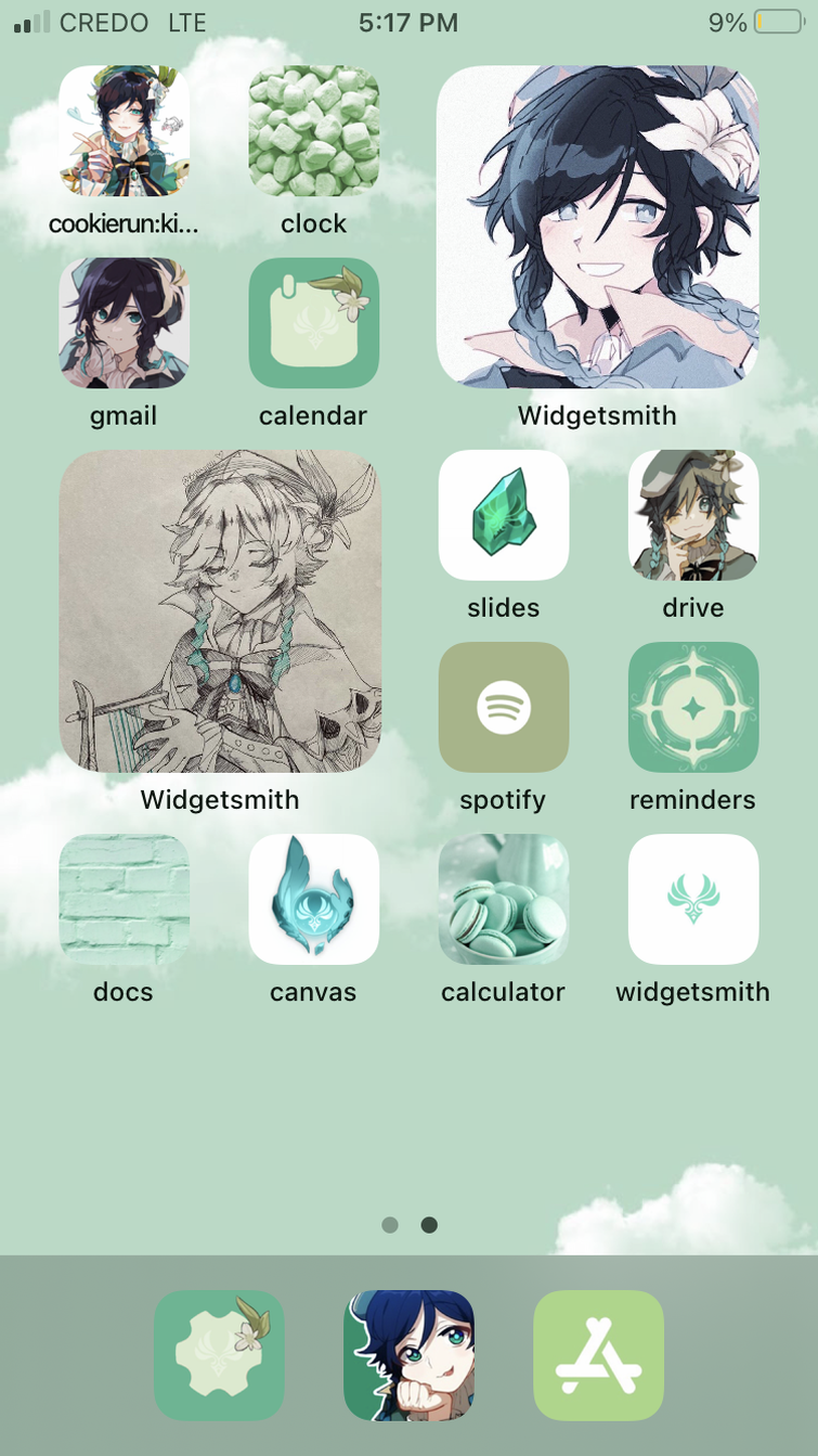 Venti home screen amordoash genshin impact Android ios