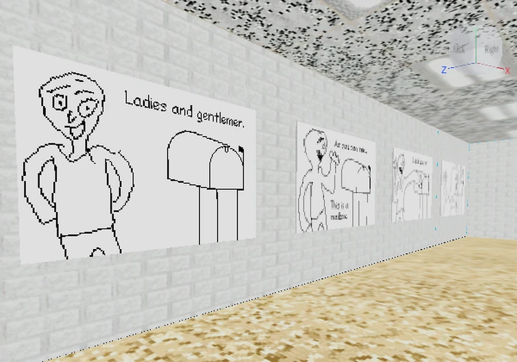 This is what the dark corridor comic would look like in Baldi's Basics ...