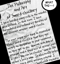 Even in an alternate future, gifted with slightly more intelligence, Fighter still can't get that beeswax is a single word.