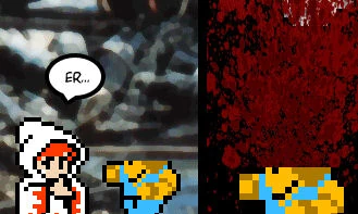 White Mage tries and fails to revive Black Belt.