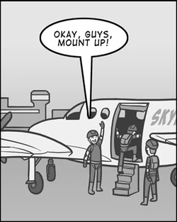 It's a plane, not a bloody horse!