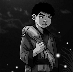 "The boy blubbers."