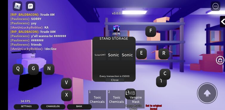 roblox Stands Awakening how to store your stand 