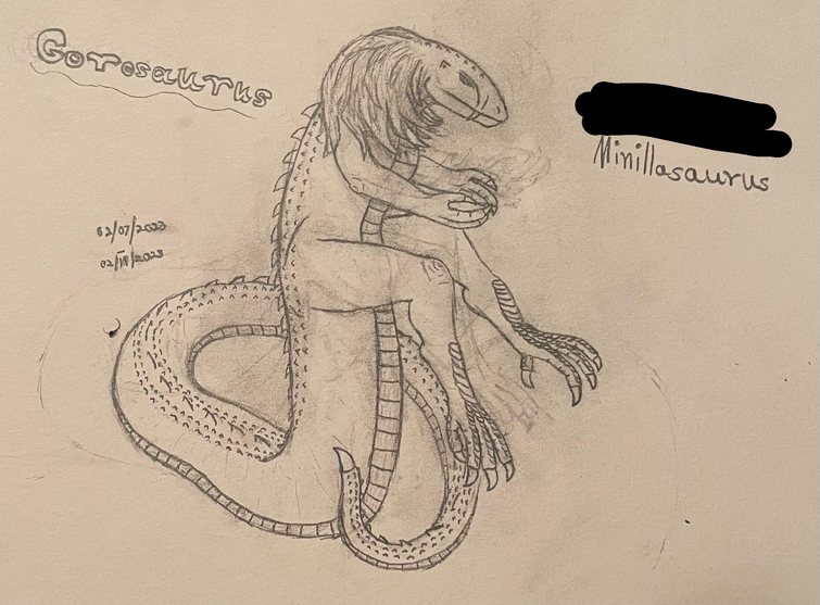 Not the best drawing but here's a drawing of Scp 682 I made, enjoy