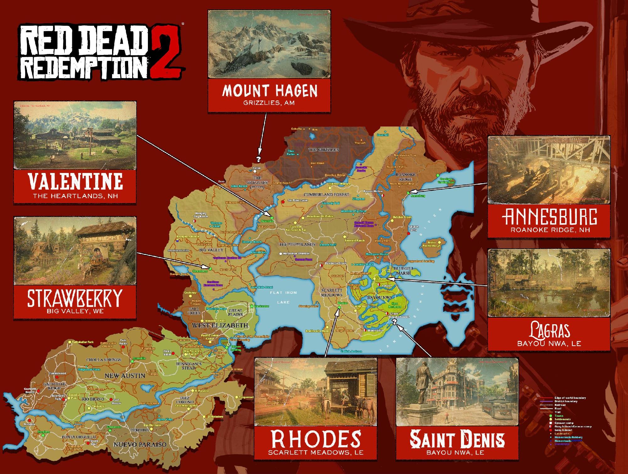 Red Dead Redemption 2's Full Map Has Been Leaked