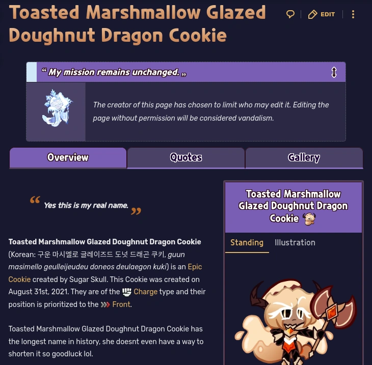 Behold.. the LONGEST Cookie Name in CRK OC Wiki History! Toasted