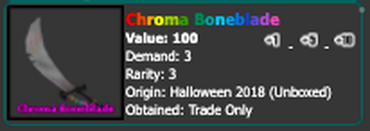 Boneblade, Trade Roblox Murder Mystery 2 (MM2) Items
