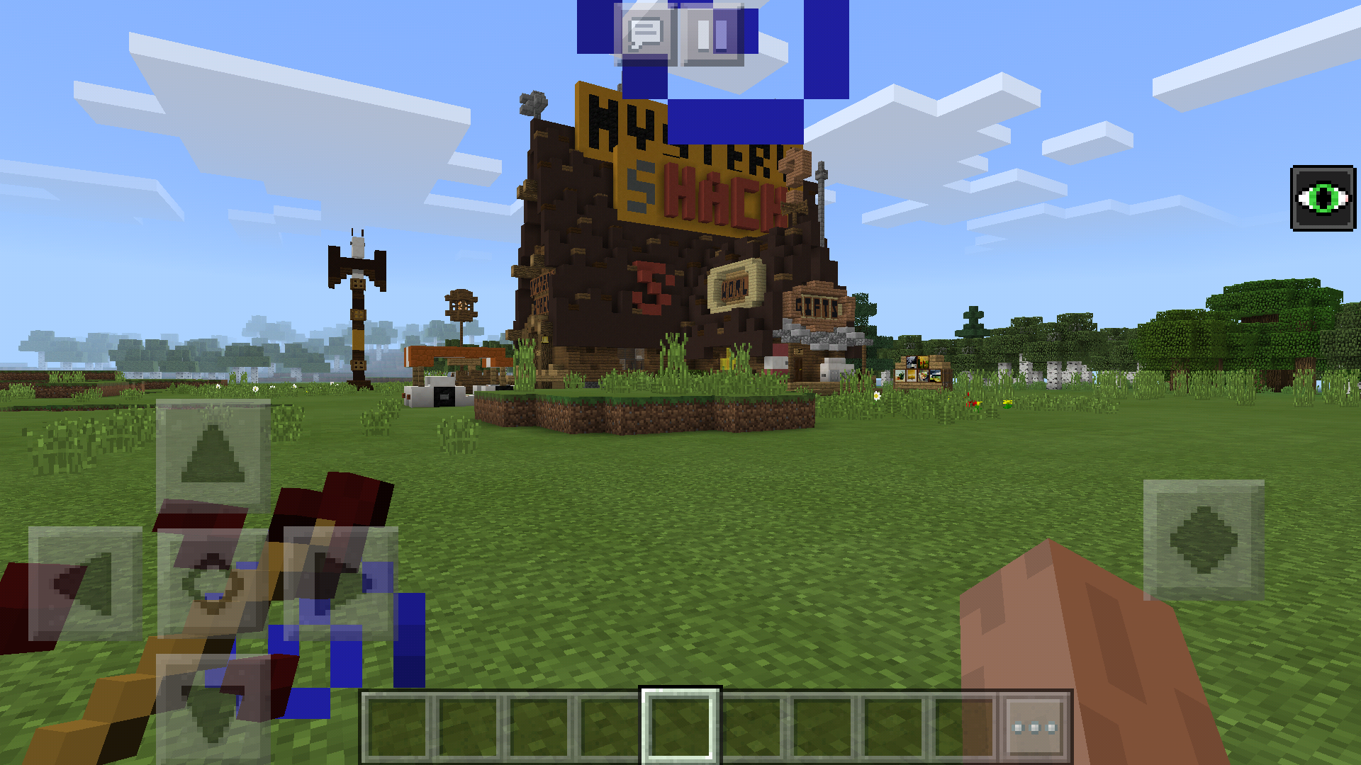 Gravity Falls's Mystery Shack and Bill Cipher in Minecraft P.E.