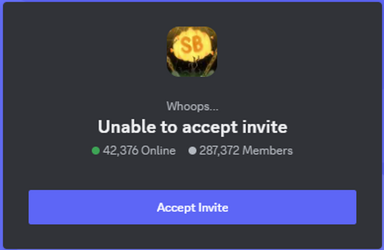 Anybody know why I can't join the discord server?