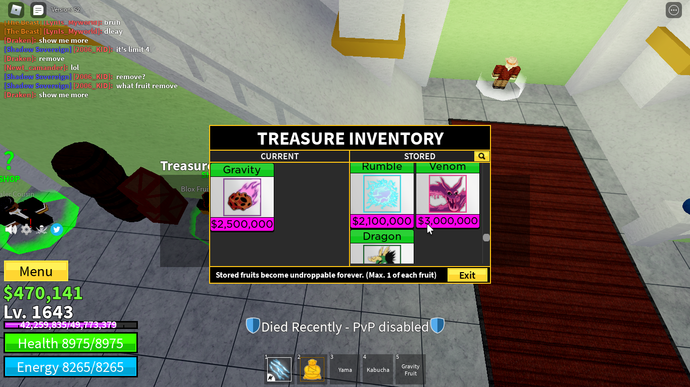 Trading gravity Phoenix and rumble : r/bloxfruits