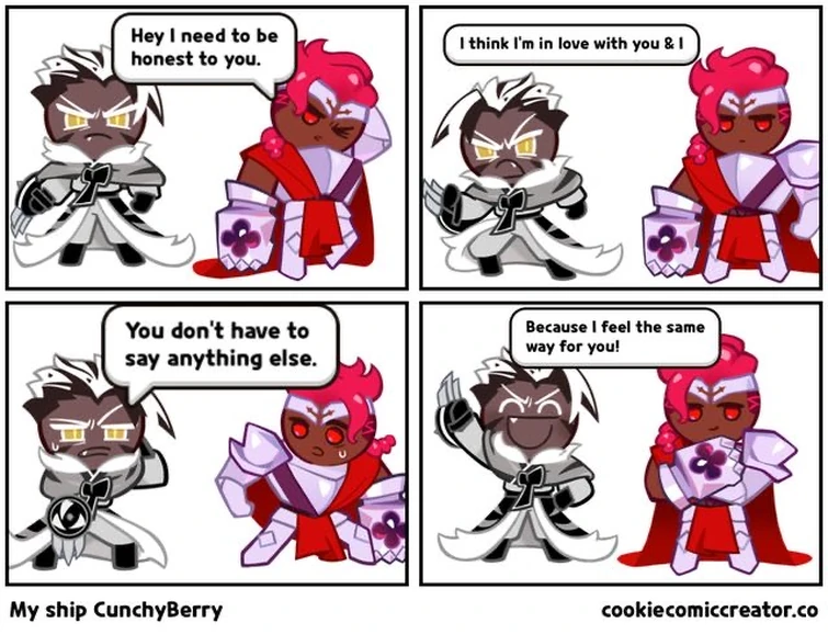 A little comic I made with (I think now new) ship Wildberry X Crunchy Chip Fandom