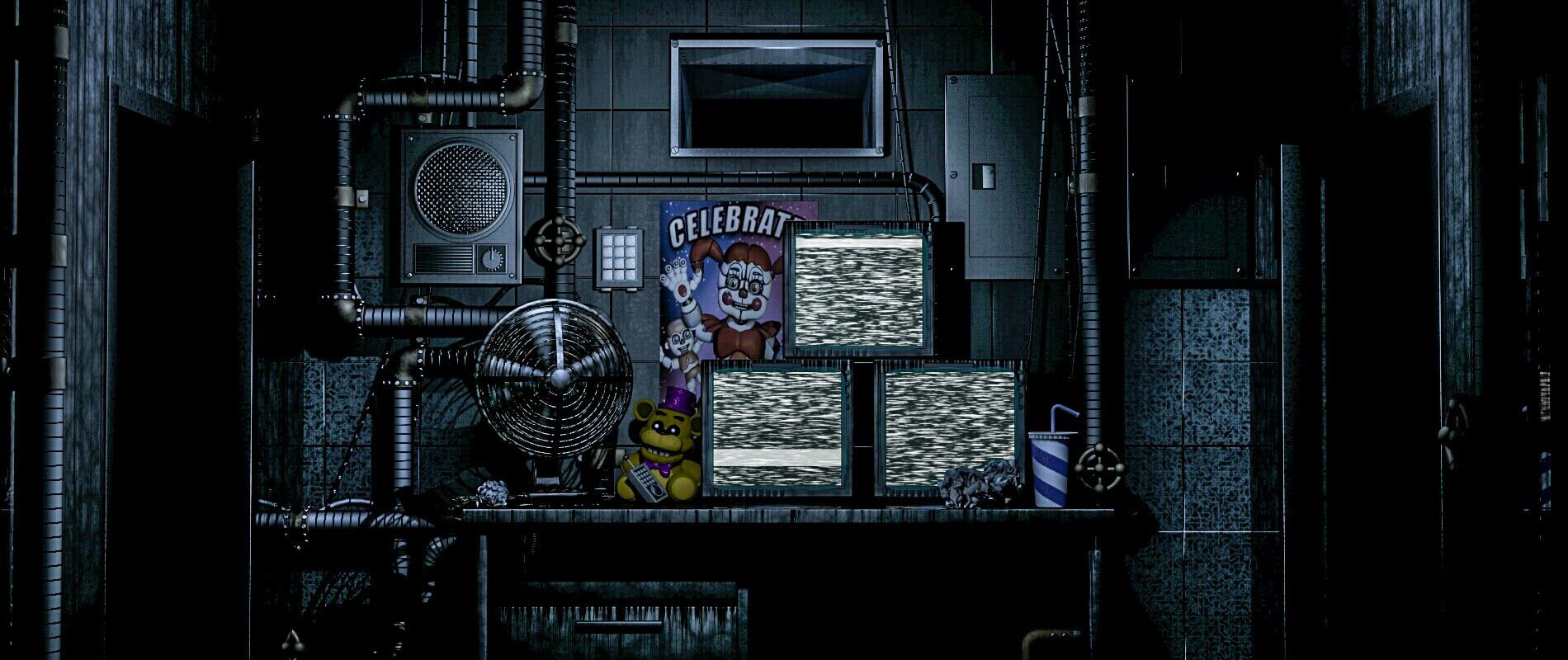 Как пройти 4 ночь. FNAF 5 Office. Офис ФНАФ систер локатион. ФНАФ 5 комната охранника. FNAF sister location комнаты.