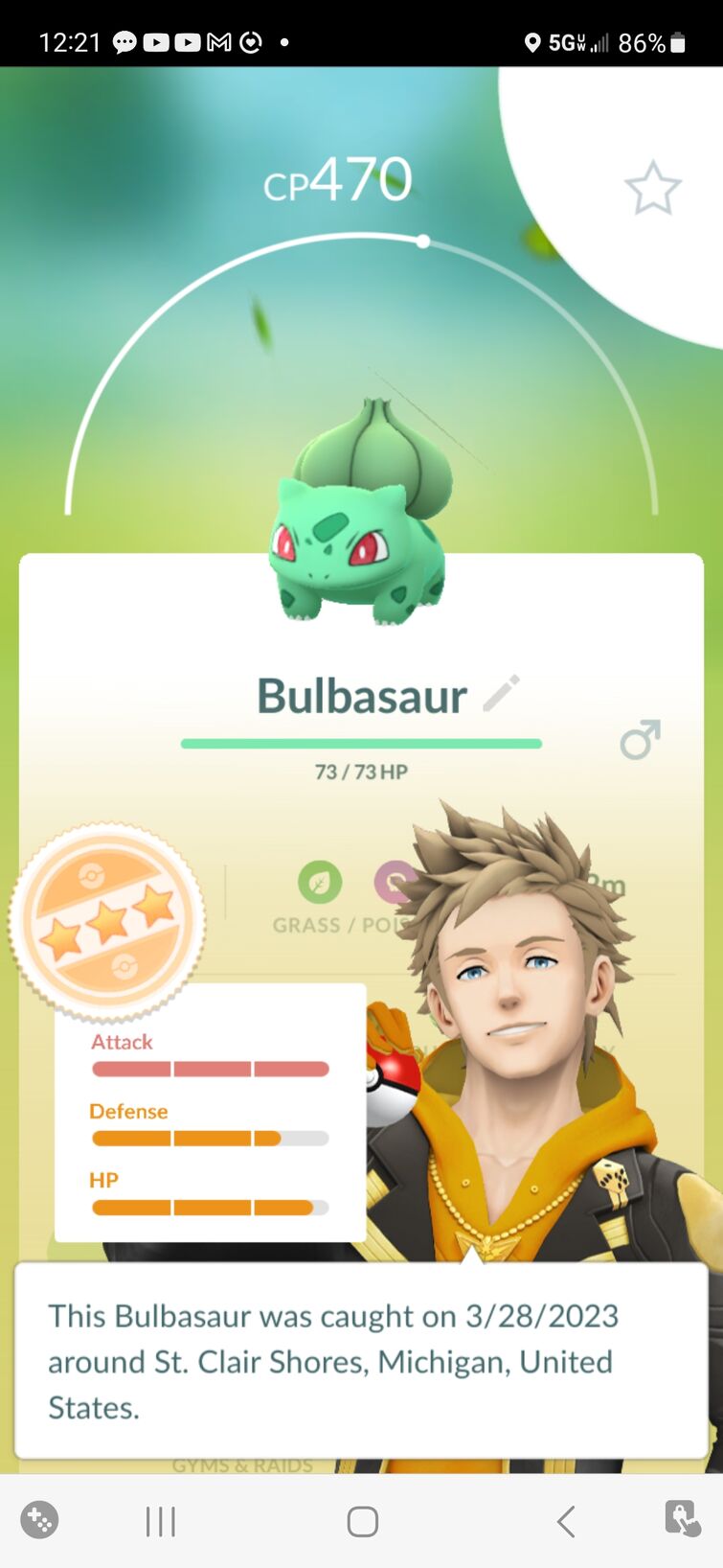 Pokemon Let's Go - Shiny Bulbasaur 