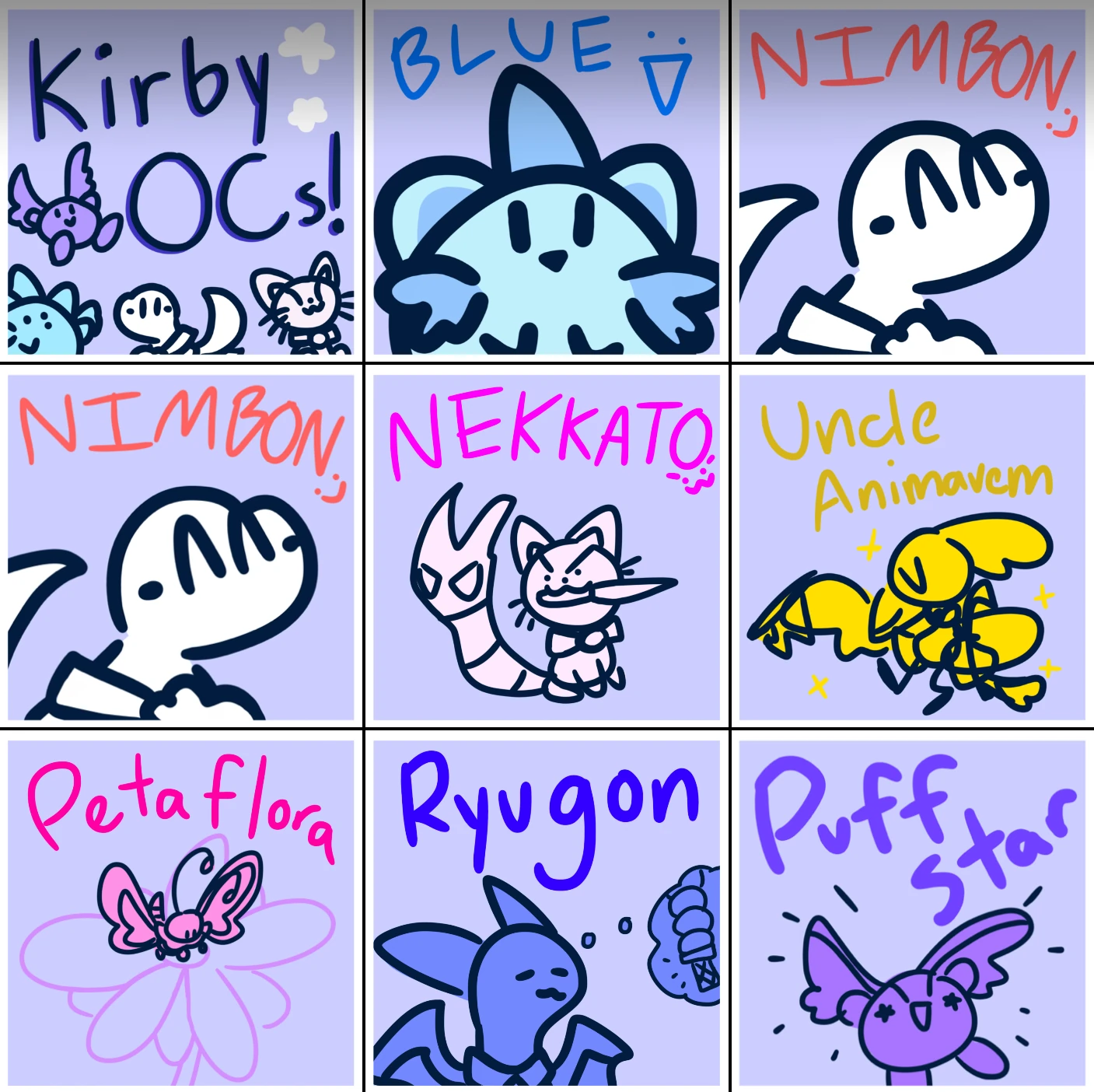 Making some Kirby OC icons for Art Fight Fandom