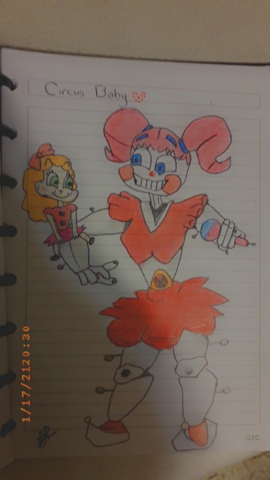 Circus Baby + Elizabeth Drawing (using Kleki Paint Tool) :  r/fivenightsatfreddys