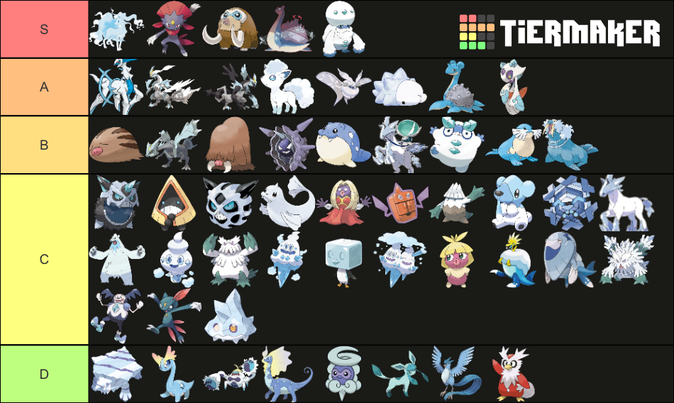 pokemon ice type names