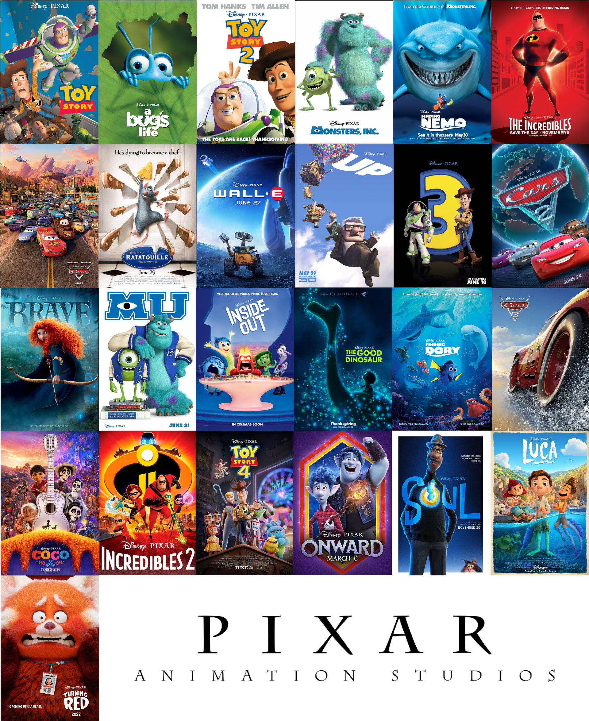 pixar movies