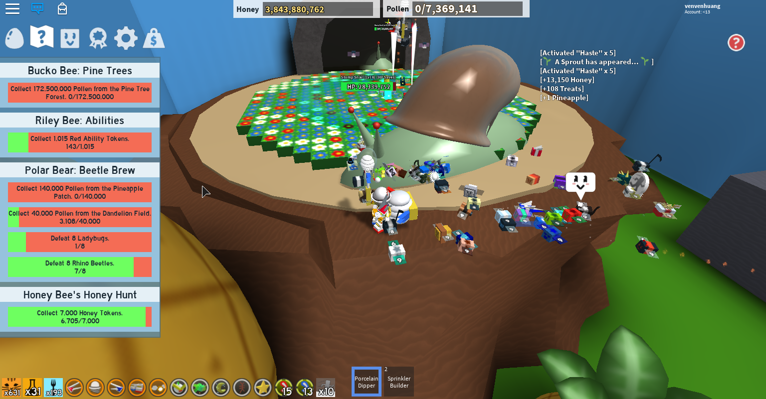 When Was Stump Snail 30 Mil Health Fandom - snail boss defeated new amulet roblox bee swarm