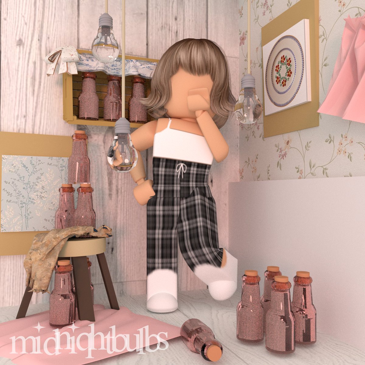 Aesthetic Female Cute Aesthetic Roblox Gfx Brown Hair