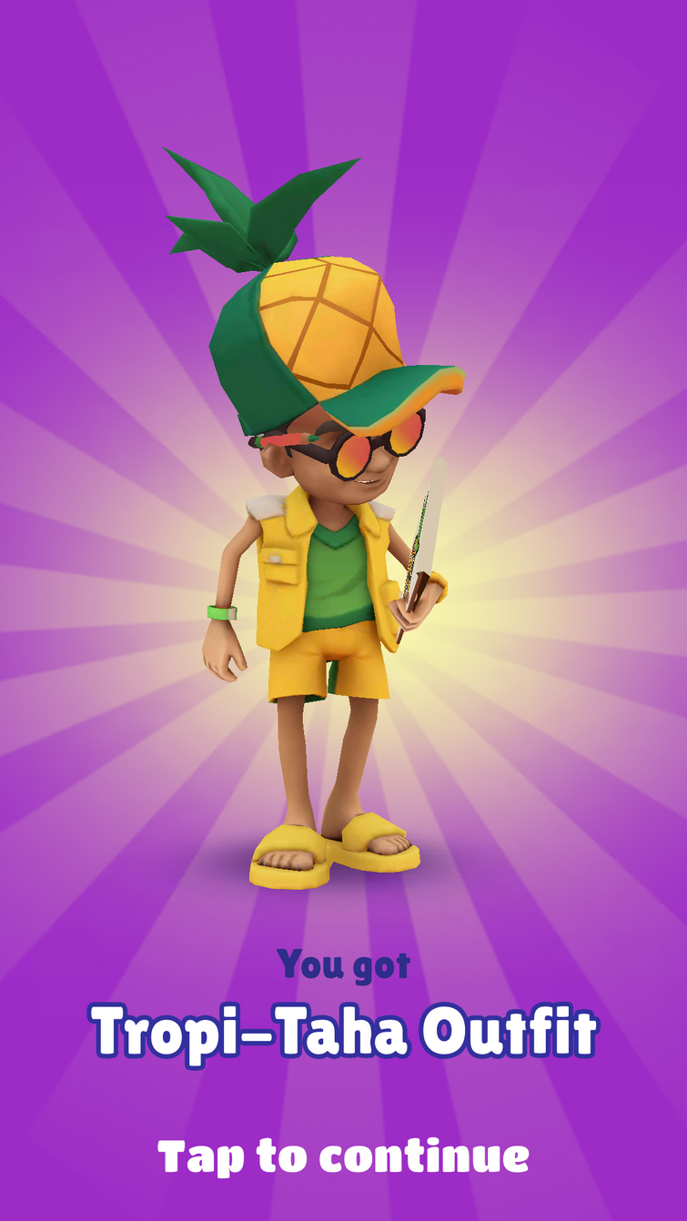 Subway Surfers. Hawaii. Unlock new Outfit: Tropi-Taha Outfit. 