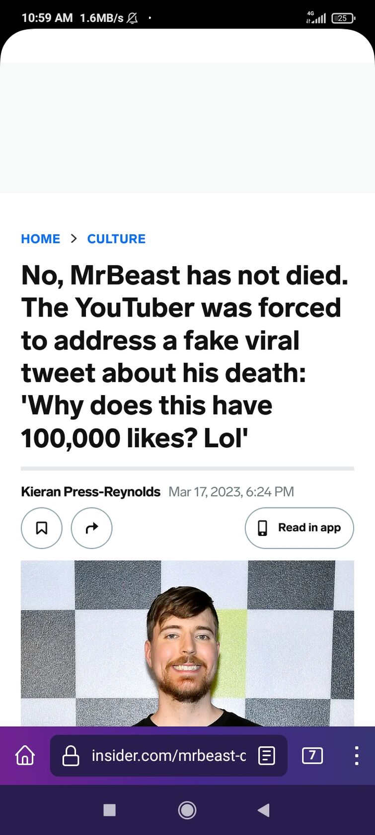 Is MrBeast dead?  star responds to viral tweet claiming he passed  away - Dexerto