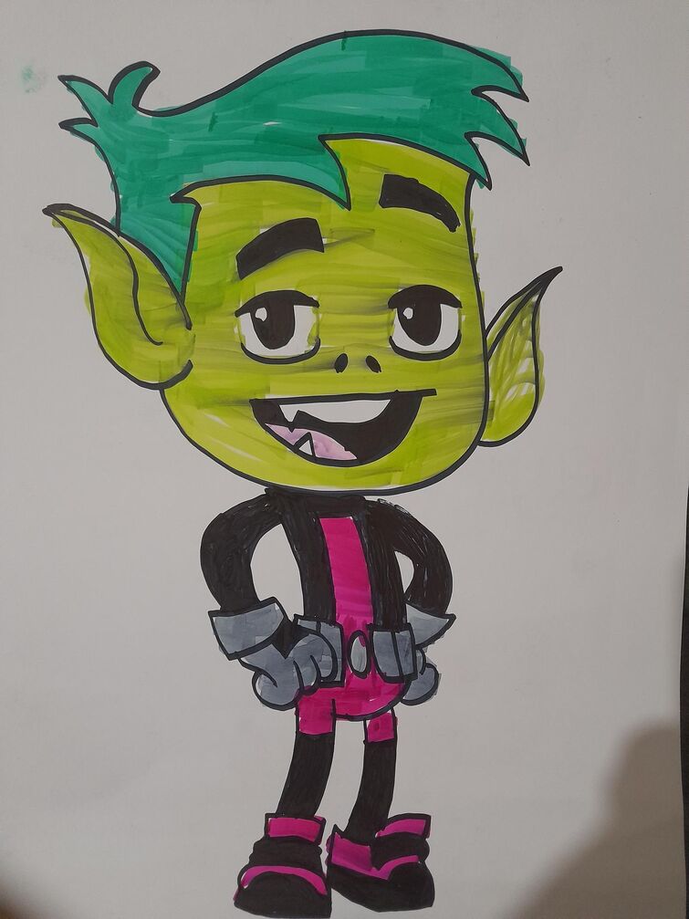 how to draw beast boy from teen titans go