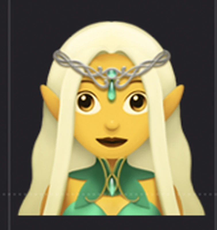 why is the female elf emoji kinda... Fandom