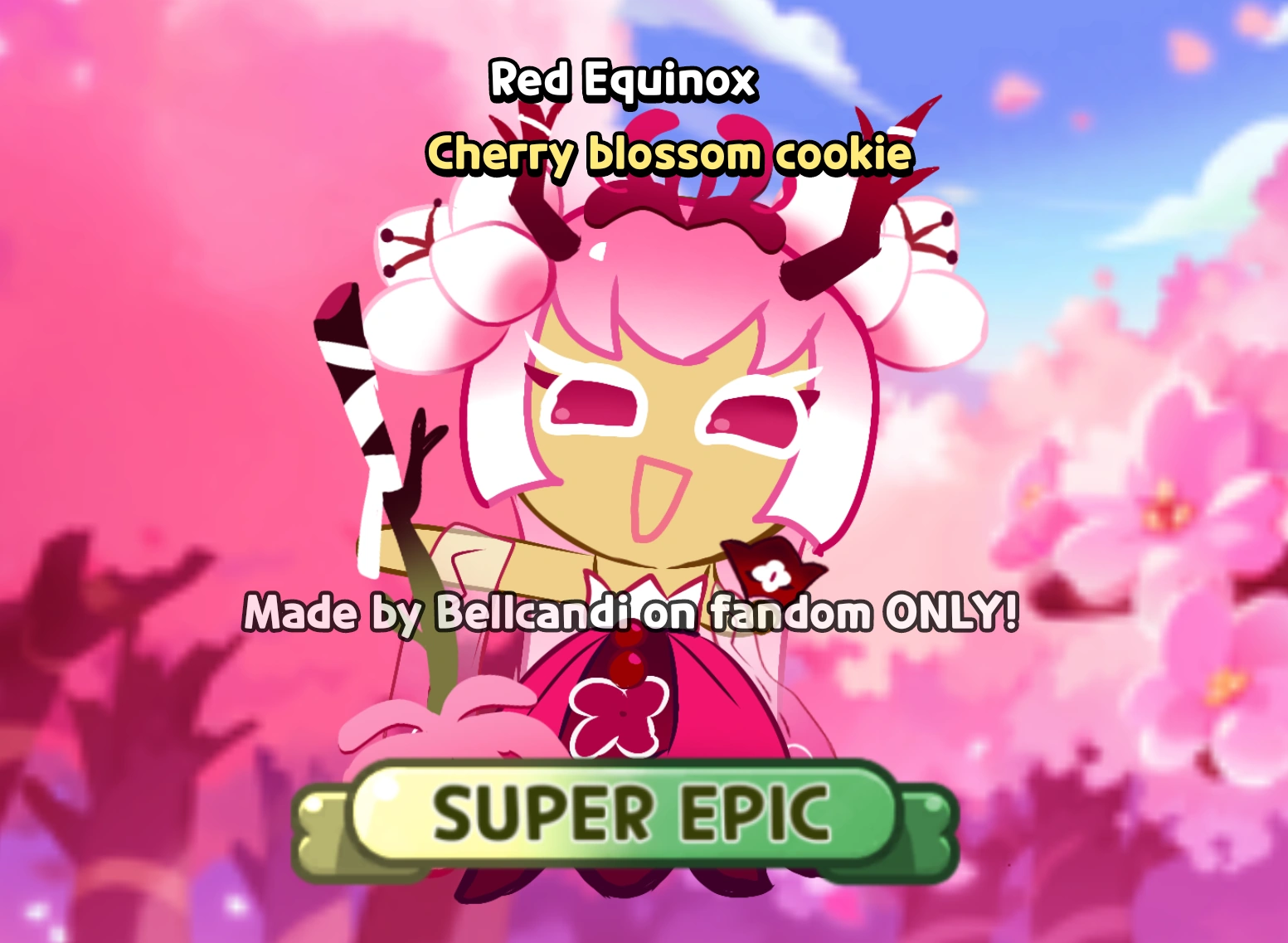 Cherry blossom cookie's red Equinox ovenbreak costume redrawn in kingdom style D Fandom