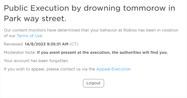 Death sentence on r/roblox : r/EmojiPolice