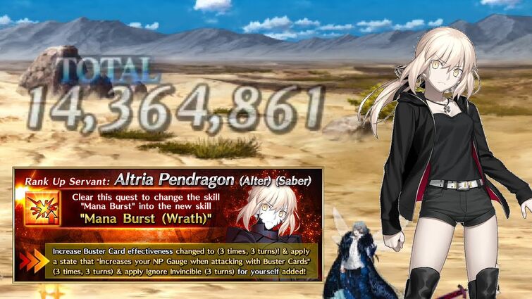 【FGO】 Saber Alter Skill Upgrade Demonstration