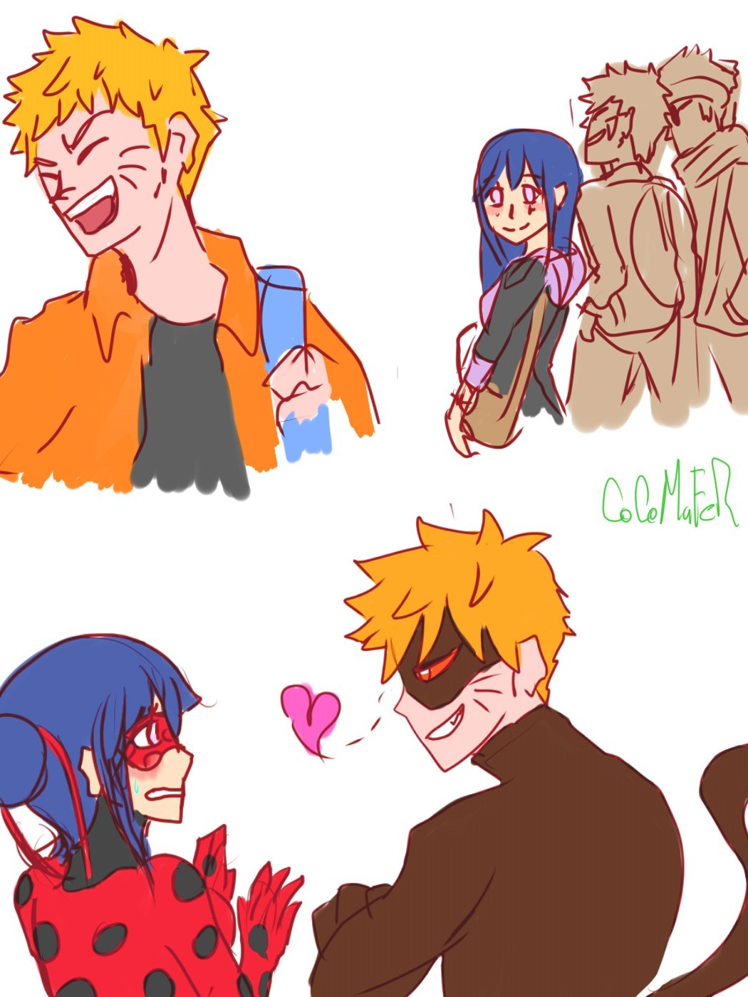 hinata y naruto los perfectos marinette y adrien xD | Fandom