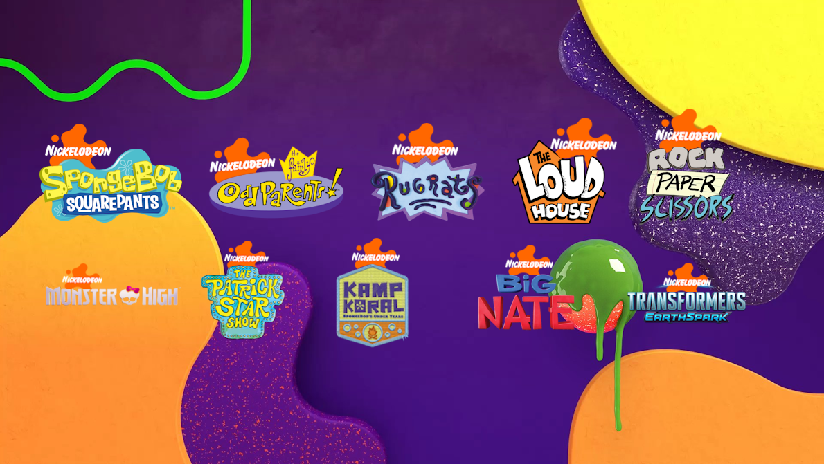 Nicktoons Shows with the Nickelodeon Splat Logo, and Nick Jr. Shows