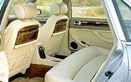The back seat of the Jaguar XJ12