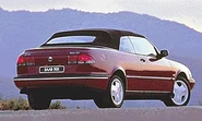 The Saab 900 convertible with rooftop closed